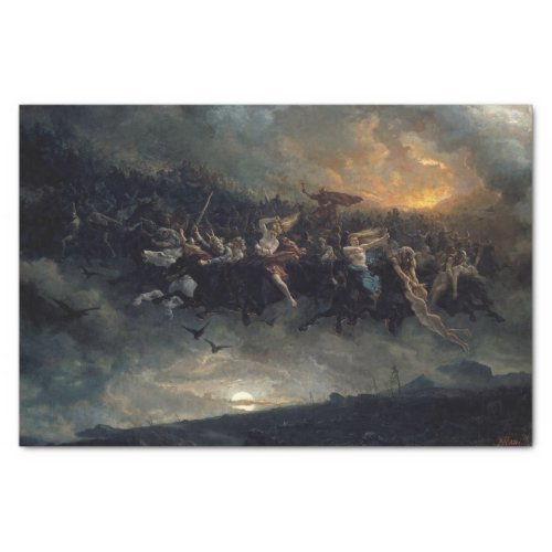 The Wild Hunt Of Odin by Peter Nicolai Arbo Tissue Paper
