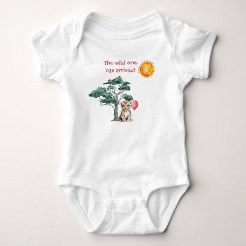 The Wild One Has Arrived! (Girl Tiger Baby Lion) Bodysuit