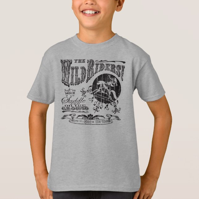 The Wild Riders Youth- Black Design T-Shirt (Front)