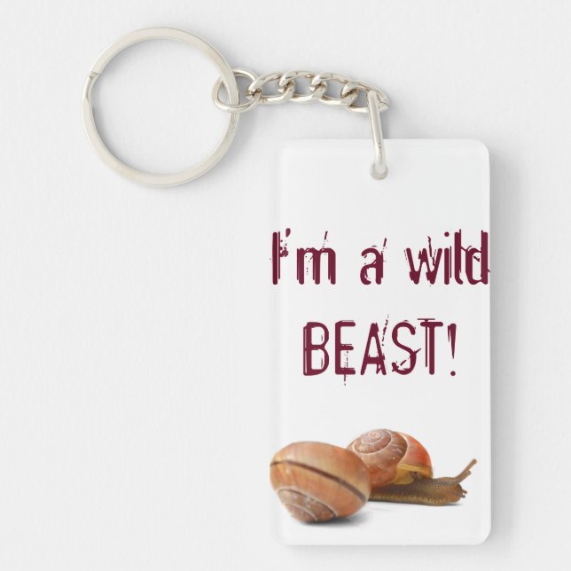 The wild side of a snail keychain (Front)