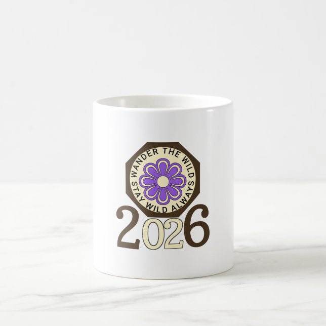 The Wild Stay Wild Always Aesthetic flowers mugs (Center)