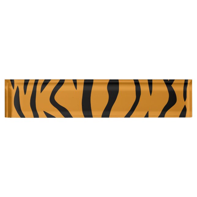 The Wild Tiger Stripes Desk Name Plate (Front)