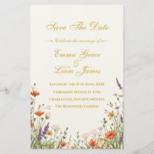 The Wildflower Meadow Floral Wedding Save The Date