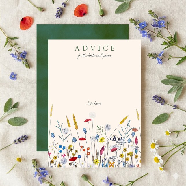 The Wildflower Meadow Wedding Suite - Advice Card (Creator Uploaded)