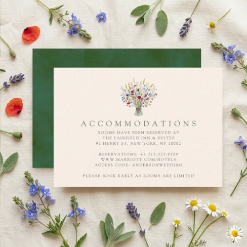 The Wildflower Meadow Wedding Suite - Enclosure Card