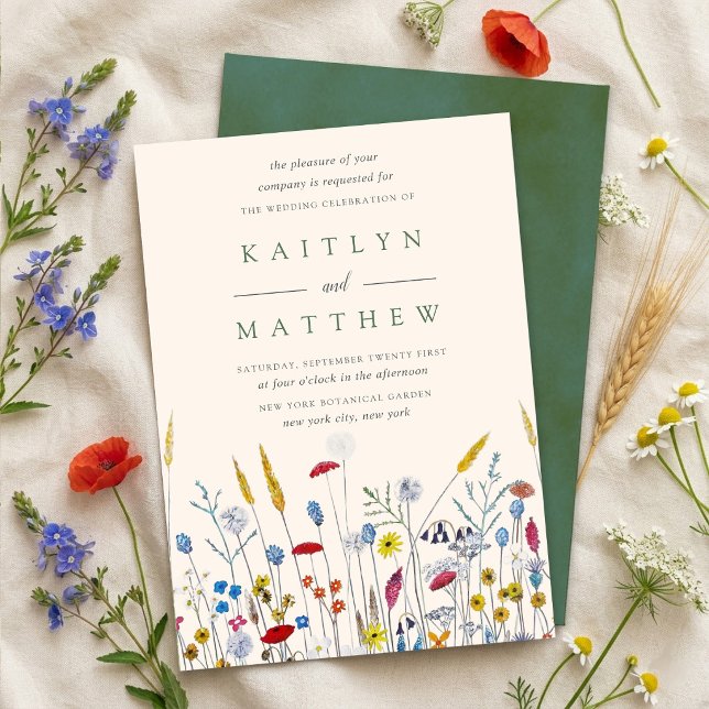 The Wildflower Meadow Wedding Suite -  Invitation (Creator Uploaded)