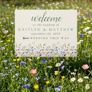 The Wildflower Meadow Wedding Suite - Welcome Sign