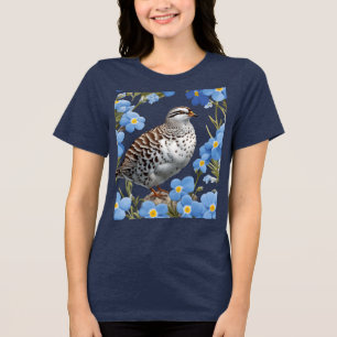 The Willow Ptarmigan and Alaska Forget-Me-Nots Tri-Blend Shirt