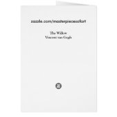 The Willow, Van Gogh Fine Art (Back)