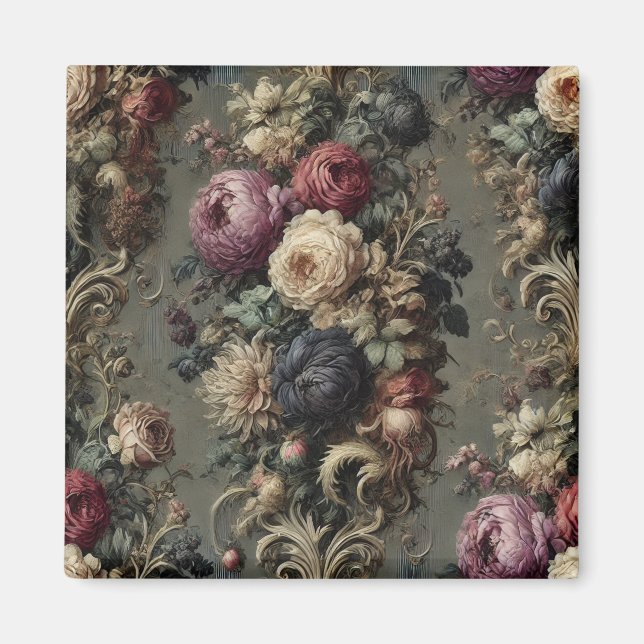 The Wilted Vigil – Gothic Floral Magnet (Front)