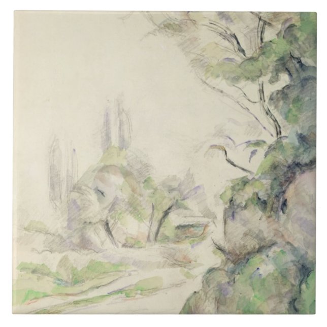 The Winding Road, c.1900-06 (w/c on paper) Tile (Front)