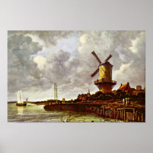 The Windmill At Wijk Bij Duurstede [1]. By Jacob I Poster