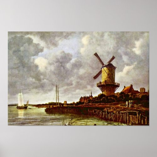 The Windmill At Wijk Bij Duurstede 1 By Jacob I Poster