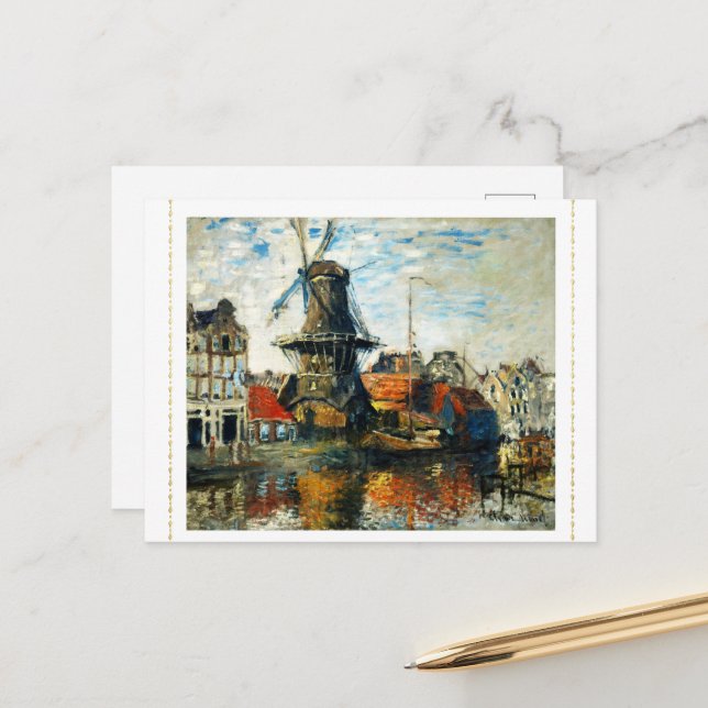 The Windmill, Claude Monet 1871  Postcard (Front/Back In Situ)