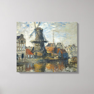 The Windmill on the Onbekende Gracht, Amsterdam Canvas Print