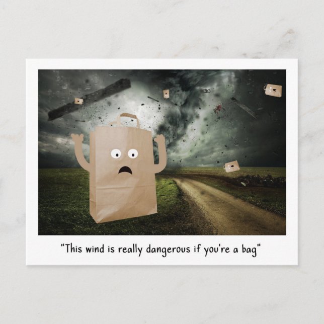 The Windy Bag Postcard (Front)