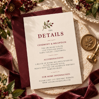 The Wine Garden  Enclosure Card