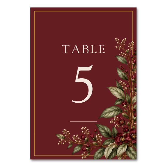 The Wine Garden Table Number (Front)
