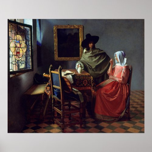 The Wine Glass by Vermeer _ Poster