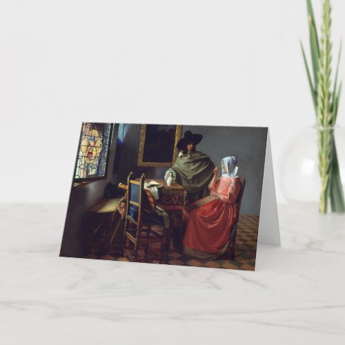 The Wine Glass Jan Vermeer Card