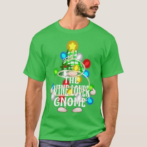 The Wine Lover Gnome Christmas Matching Family Shi T_Shirt