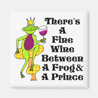 The Wine Prince "Fine Wine Between Frog & Prince" Magnet