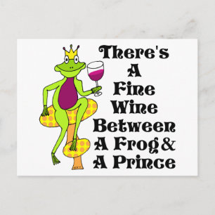The Wine Prince "Fine Wine Between Frog & Prince" Postcard