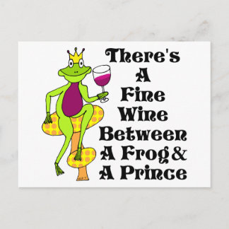 The Wine Prince "Fine Wine Between Frog & Prince" Postcard