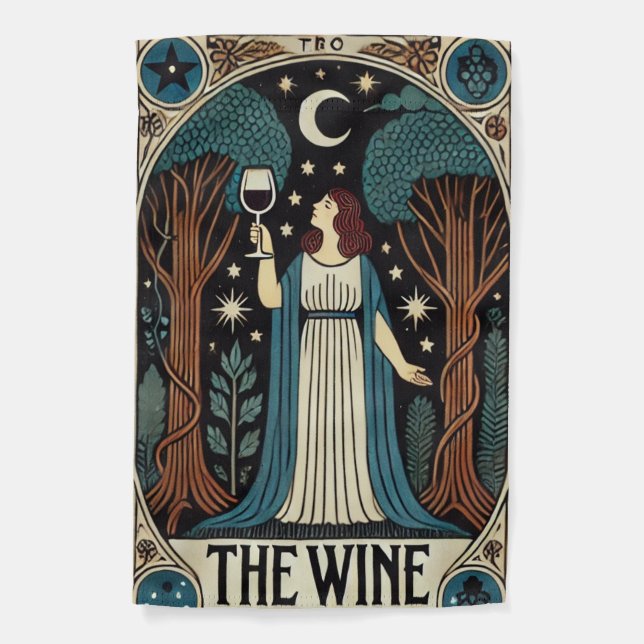 The Wine Tarot Card                                Garden Flag (Front)