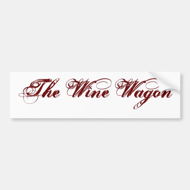The Wine Wagon Bumper Sticker (Front)
