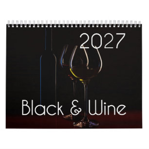The Wine Wall Calendar 2027 - Black & Wine 