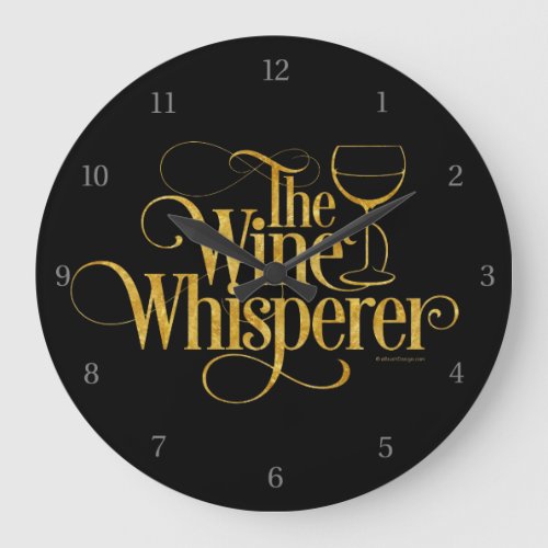 The Wine Whisperer Large Clock