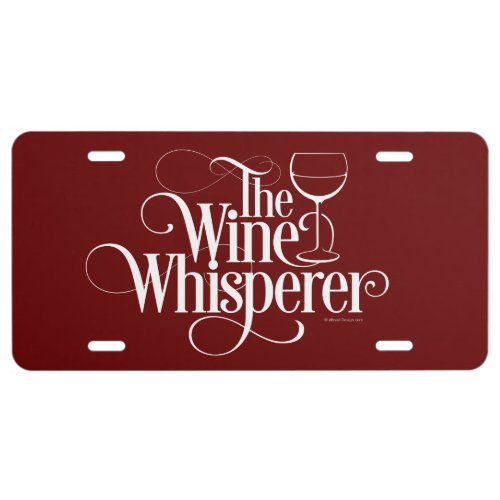 The Wine Whisperer License Plate