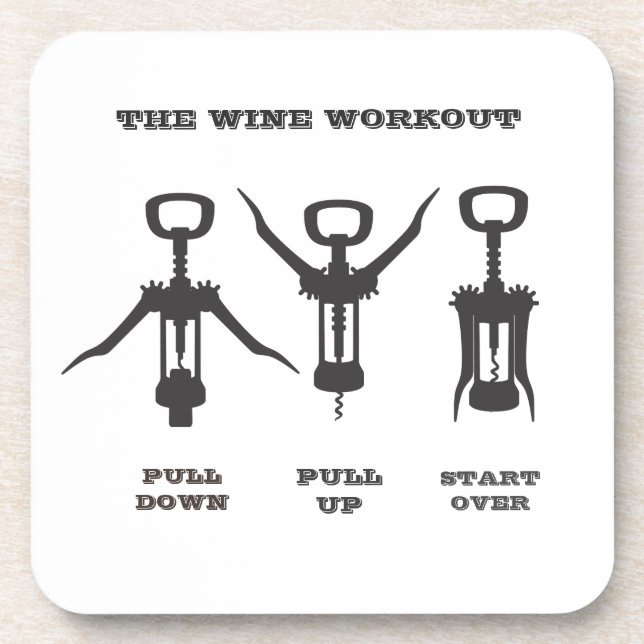 The Wine Workout Beverage Coaster (Front)