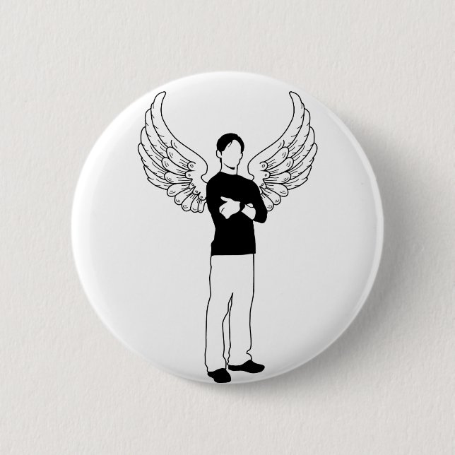 The Winged Borrower Button (Front)
