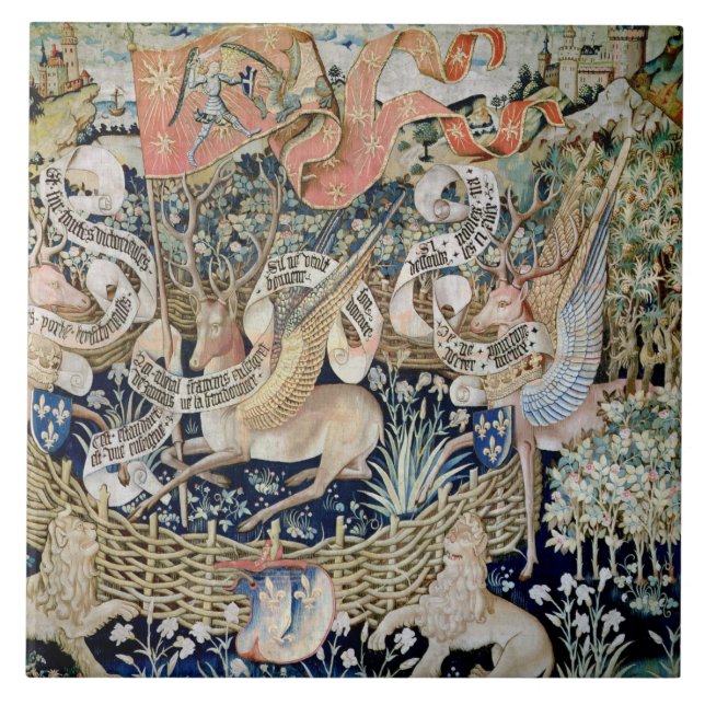The Winged Deer (tapestry) Tile (Front)