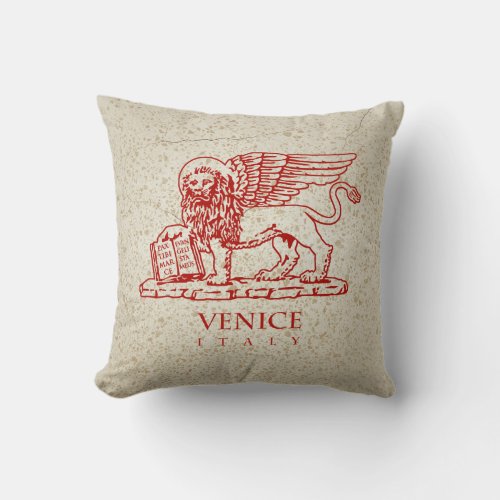 The Winged Lion of Saint Mark Throw Pillow