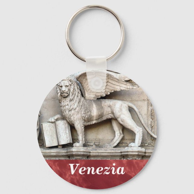 The Winged Lion of Venice, Italy Keychain (Front)