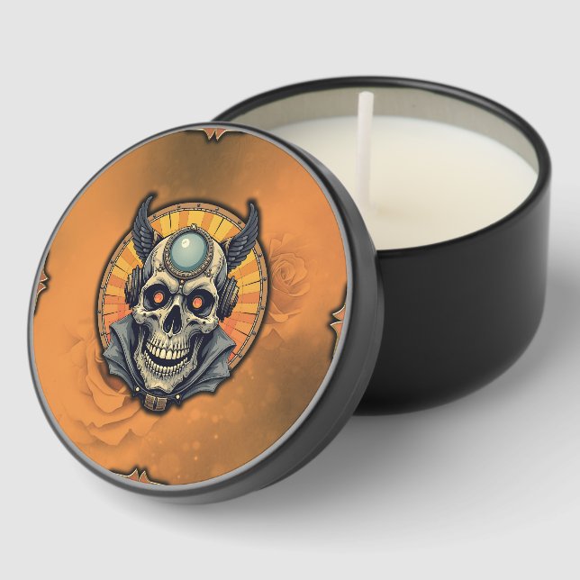 The winged skull mini candle favors (Corner)