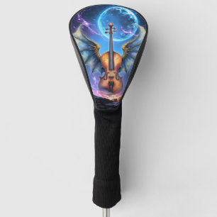 The Winged Violin of Moonlit Realms Golf Head Cover