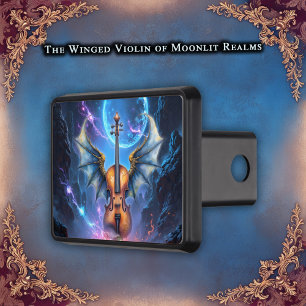 The Winged Violin of Moonlit Realms Hitch Cover