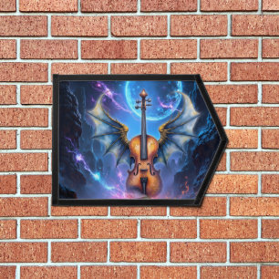 The Winged Violin of Moonlit Realms Pennant