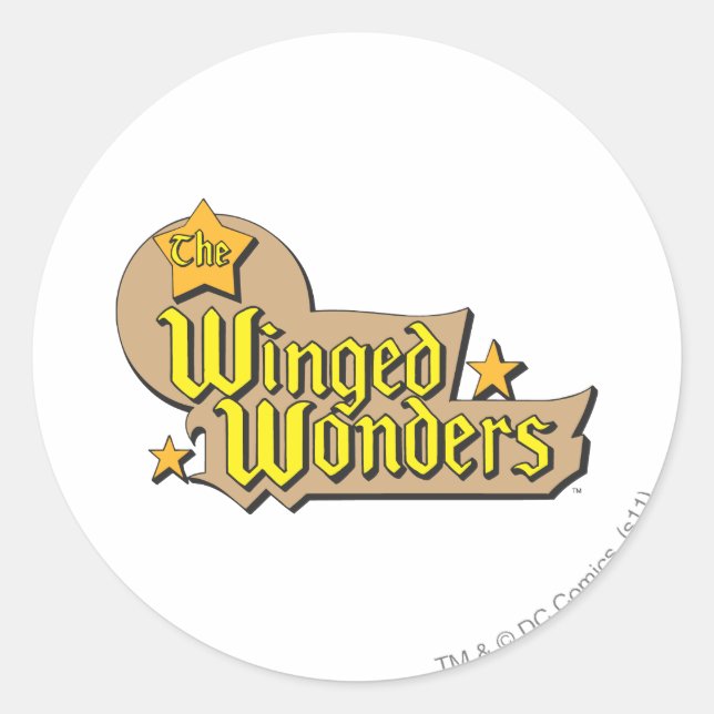 The Winged Wonders Logo Classic Round Sticker (Front)