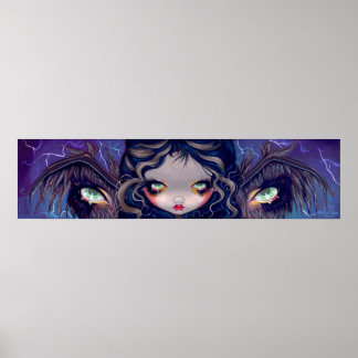 The Wings Have Eyes big eye lowbrow Art Print