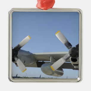 The wings of an LC-130 Hercules Metal Ornament