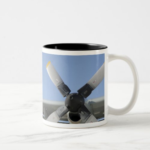 The wings of an LC_130 Hercules Two_Tone Coffee Mug