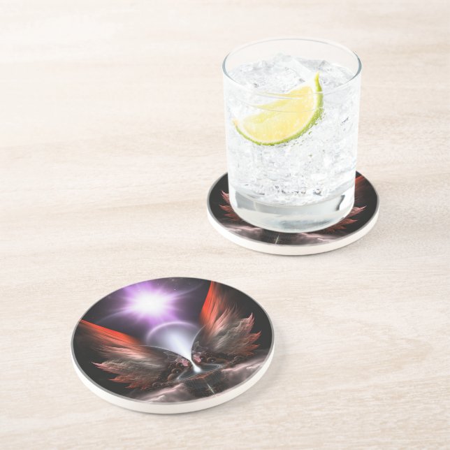 The Wings Of Anthropolis HC Drink Coaster (Side)