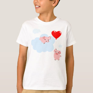 The Wings of Love (Cartoon Pigs) Children T-Shirt