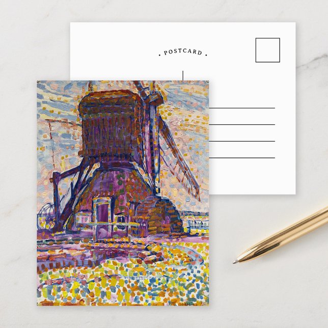 The Winkel Mill | Piet Mondrian Postcard (Creator Uploaded)