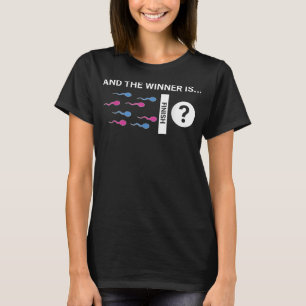 The Winner Is: Cute Baby Gender Reveal Party Joke T-Shirt The Winner Is: Cute Baby Gender Reveal Party Joke T-Shirt
